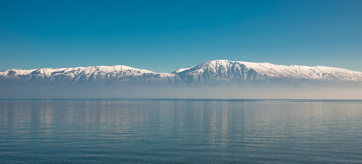 Galicica mountain view from lake Ohrid