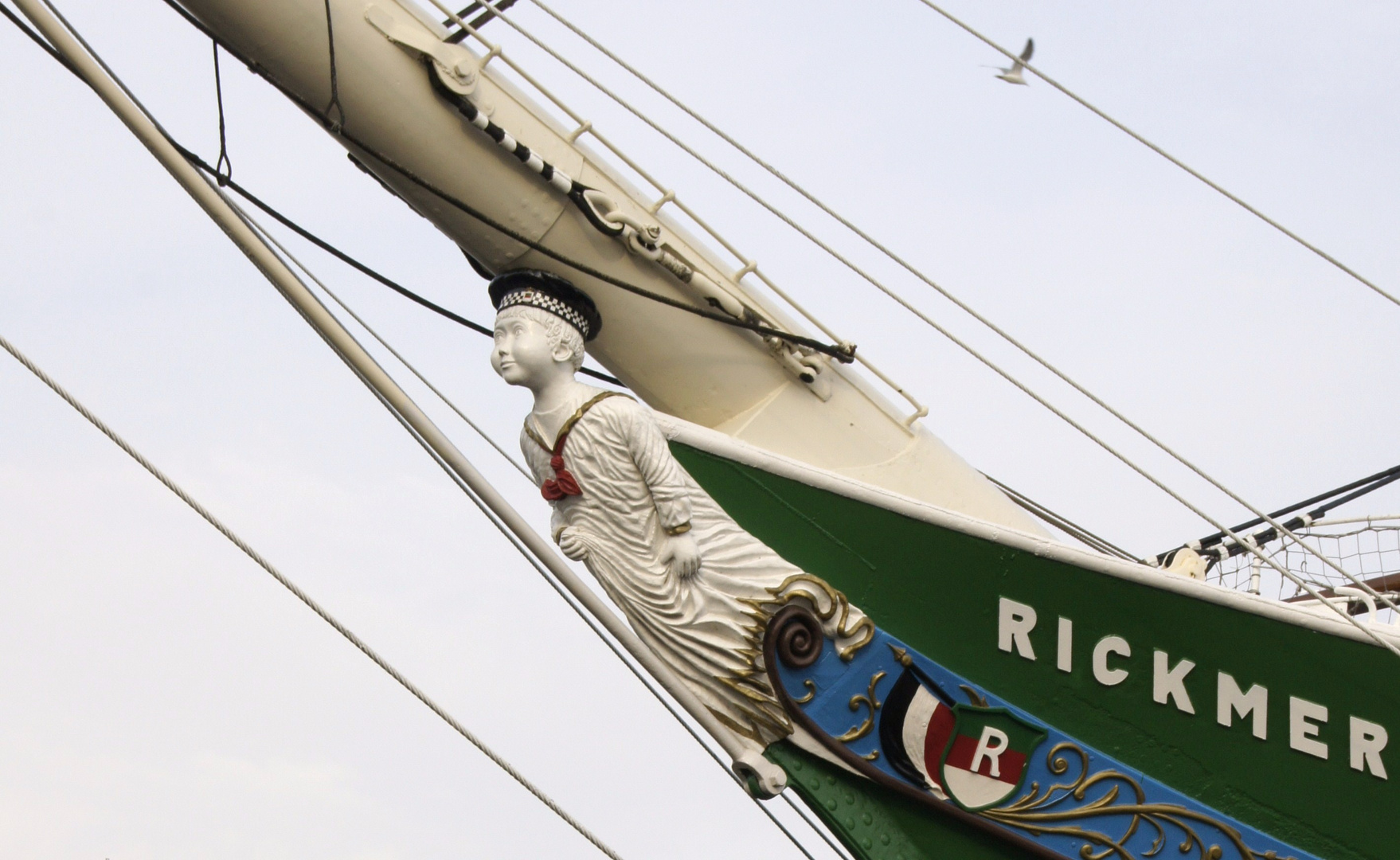 Galionsfigur der Rickmer-Rickmers in Hamburg