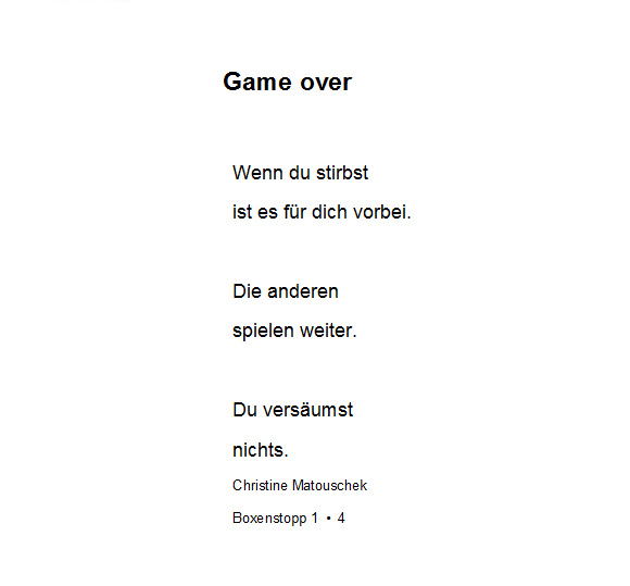 Game over - BS 1 - 4