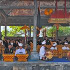 Gamelan orchestra in holy temple yard