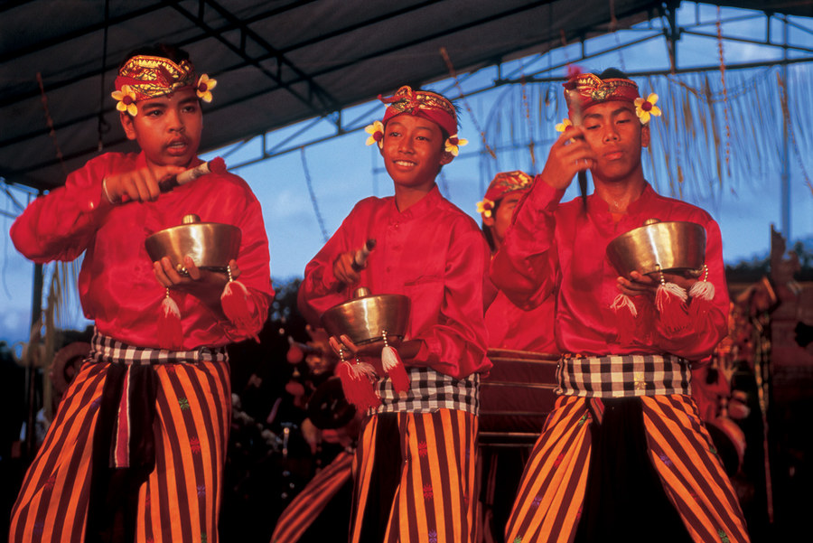 Gamelan-Truppe in Denpasar