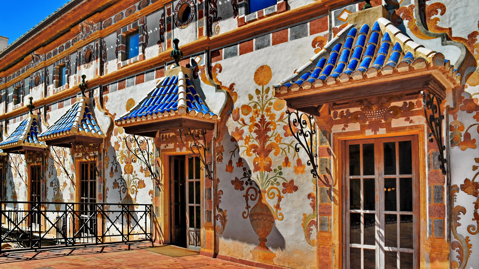 Gandía: Palacio Ducal, Fassade im Innenhof