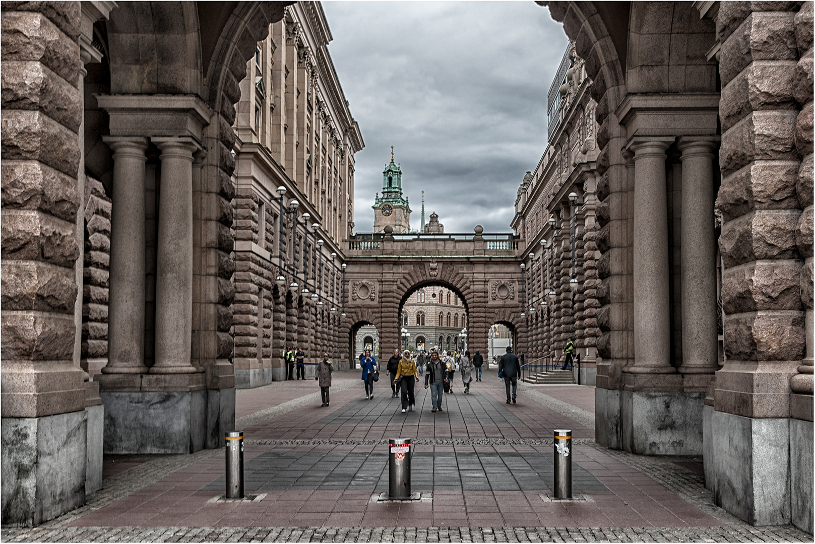 Gang zum Innenhof des Reichstagsgebäudes