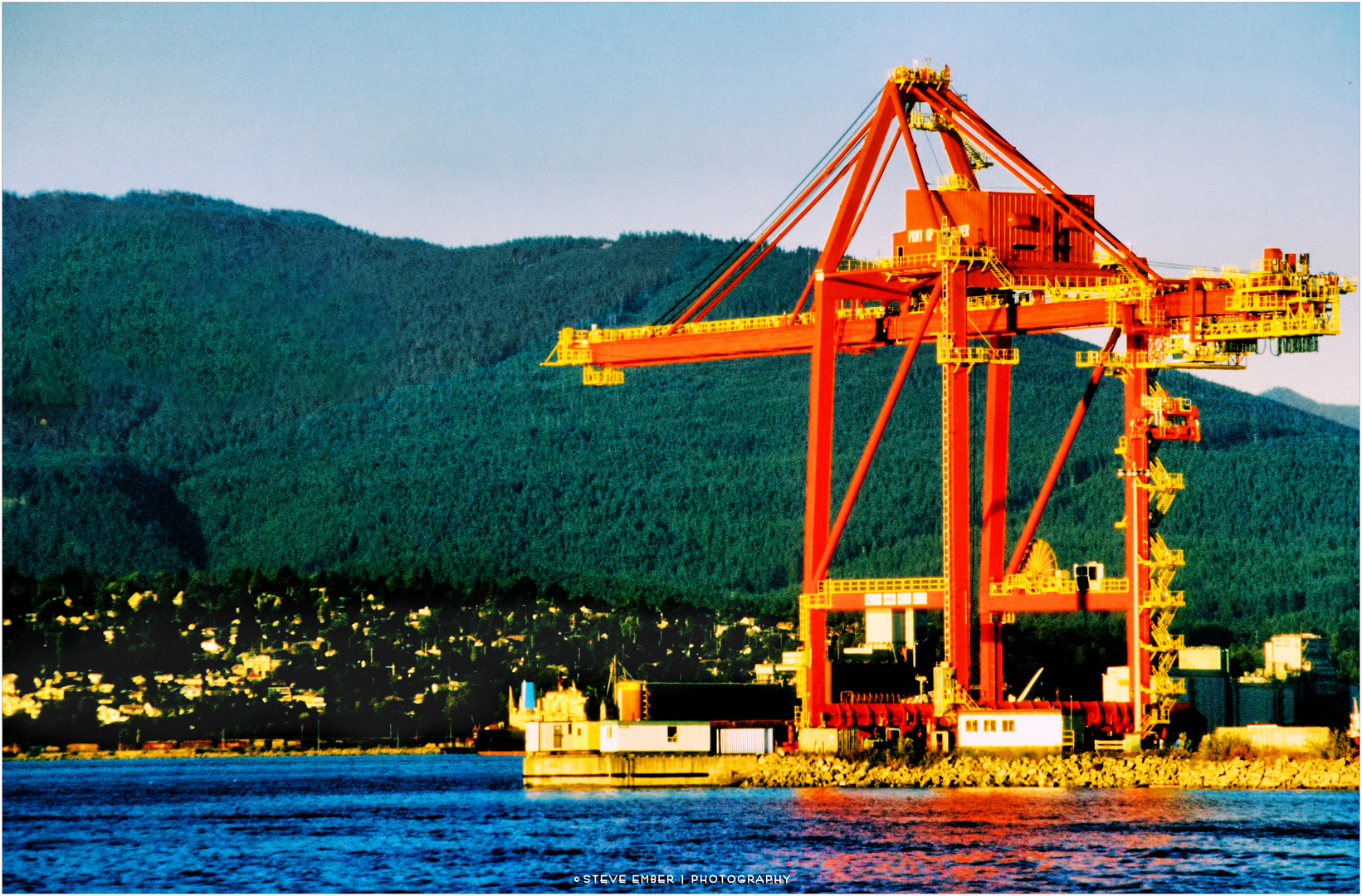 Gantry Crane in Golden Hour - A Vancouver Harbour Impression