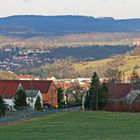 Ganz besonderer Blick in das Zentrum von Pirna und dahinter die Sächsische Schweiz