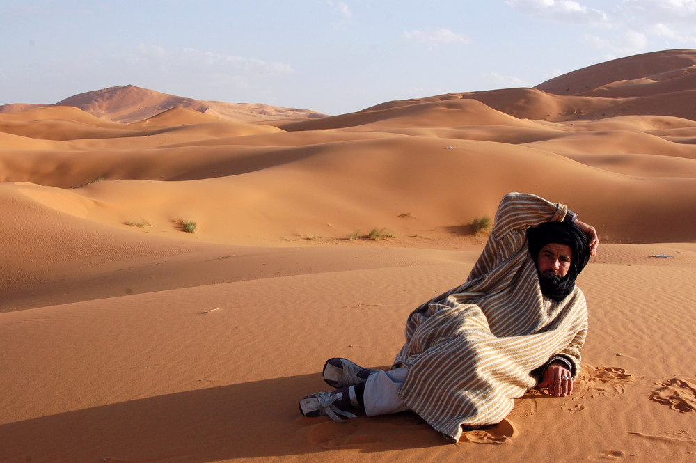 Ganz entspannt in den Sanddünen von Erg Chebbi