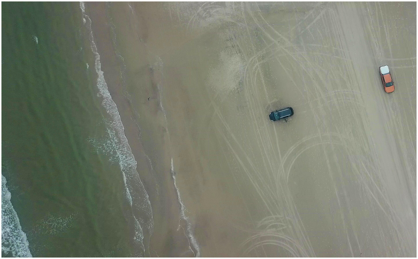 ganz schön Verkehr am Strand