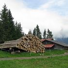 Ganze Menge Holz vor der Hütte