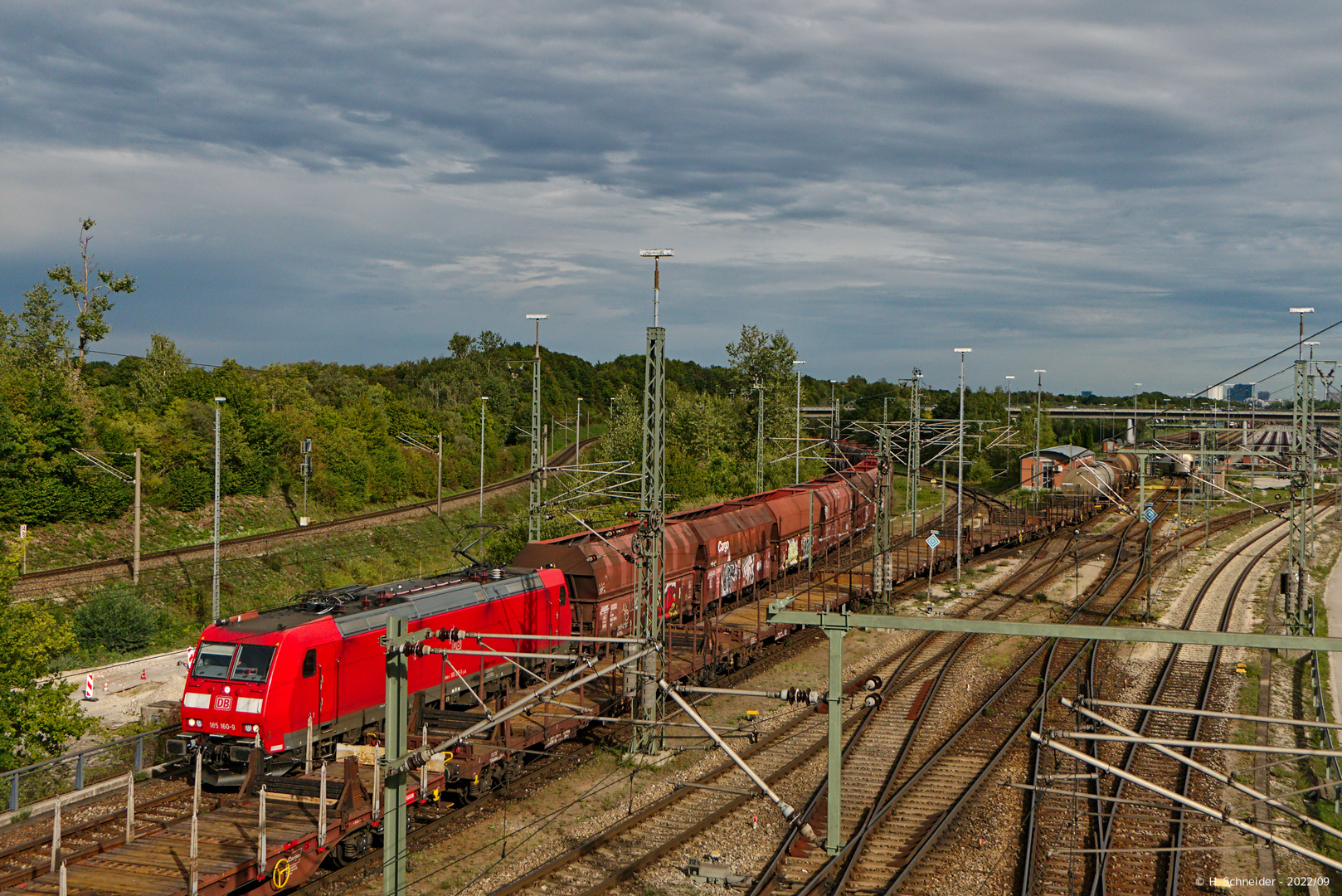 Ganzzug mit leeren Wagen - Rbf München Nord