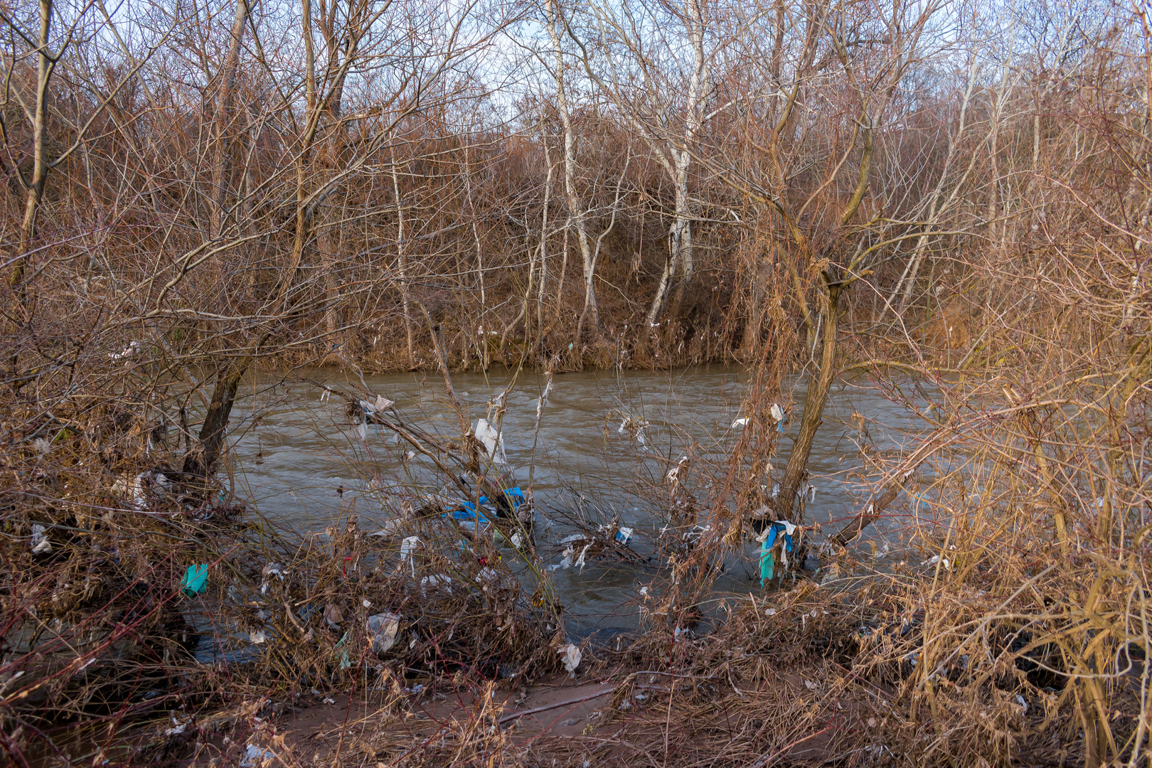 Garbage on river banks