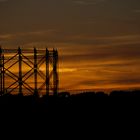 Garbatella tramonto sul gazometro - Garbatella sunset on Gazometre