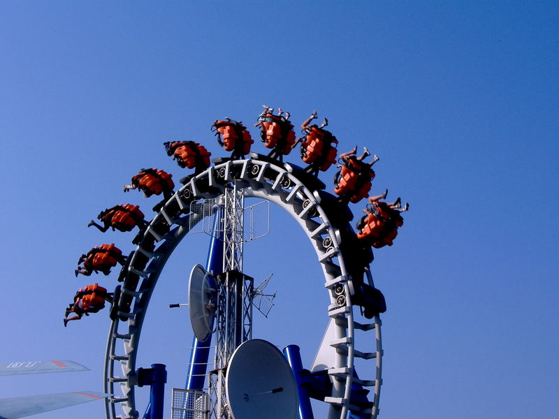 Gardaland Blue Tornado: Mit den Füßen zum Himmel;-)