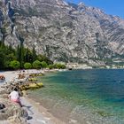 Gardasee, am Strand von Limone