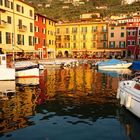 Gardasee-Hafen in der Abendsonne