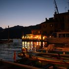 Gardasee  Malcesine  Abendstimmung am Hafen