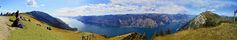 Gardasee-Panorama vom Monte Baldo aus fotografiert