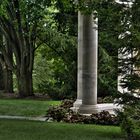 Garden Pillars in the rain