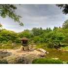 Garden with garden lantern