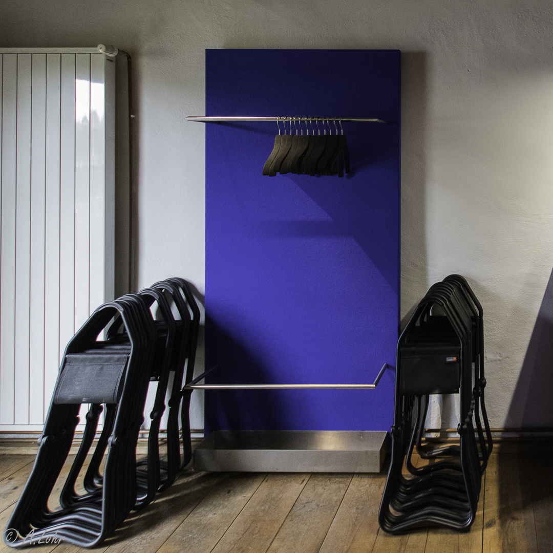 Garderobe in Blau