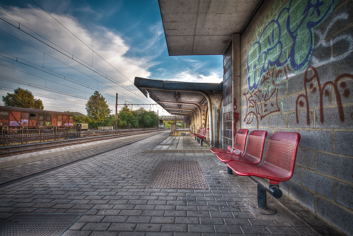 Gare de Courcelles Motte (Belgique) - HDR