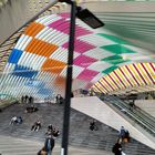 Gare de Liège par Daniel Buren en Belgique 