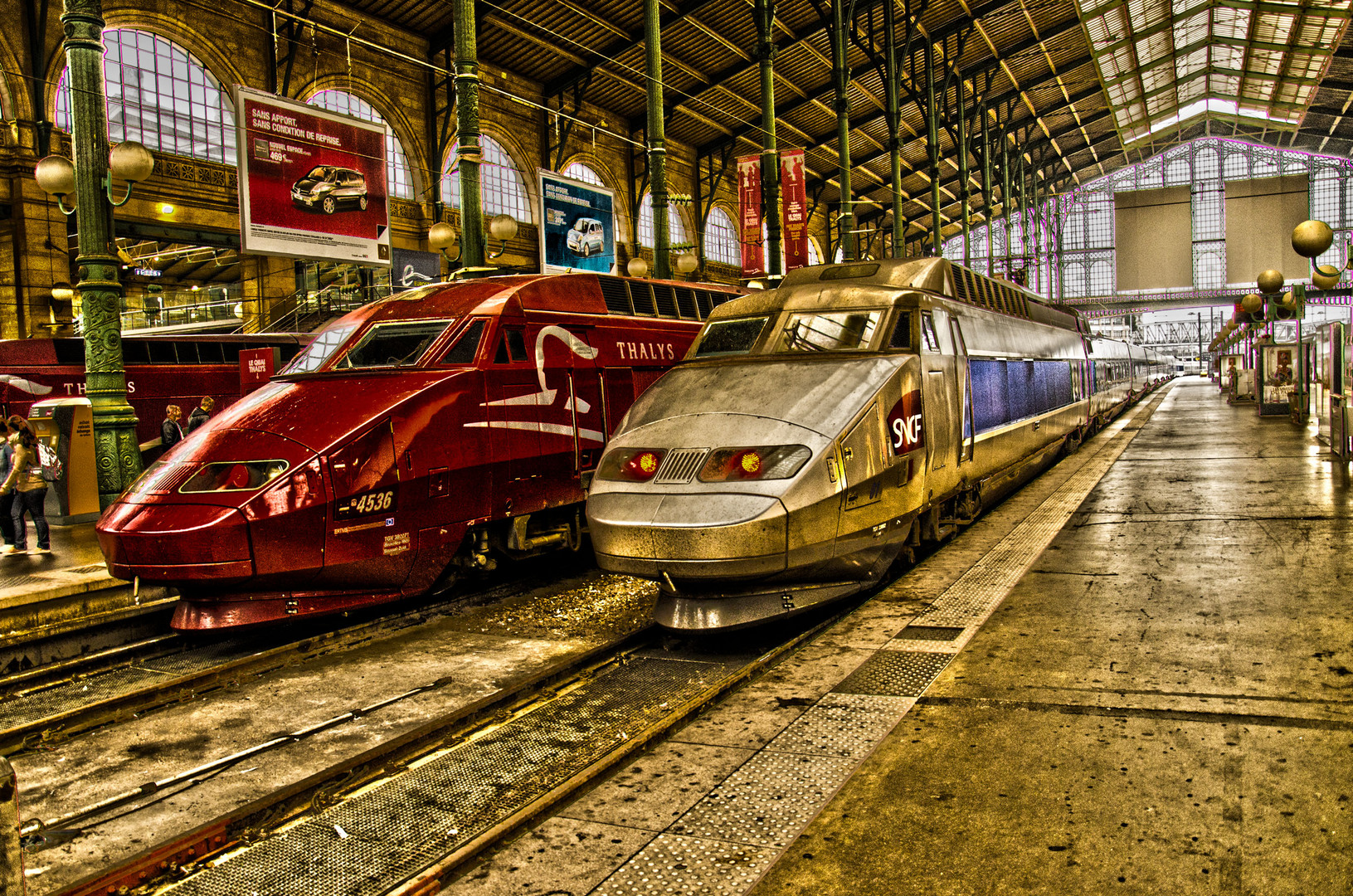 Gare du Nord Paris Foto & Bild bearbeitungs techniken, pseudo