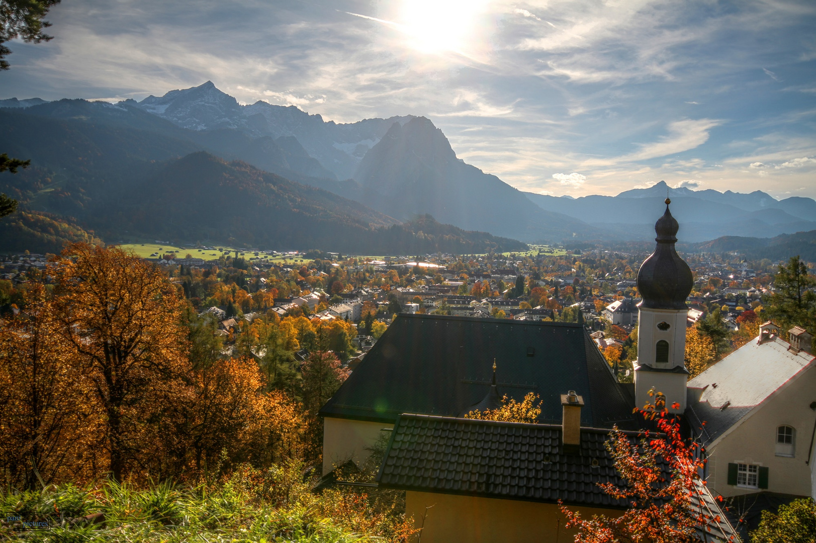 Garmisch - Partenkirchen im goldenen Oktober