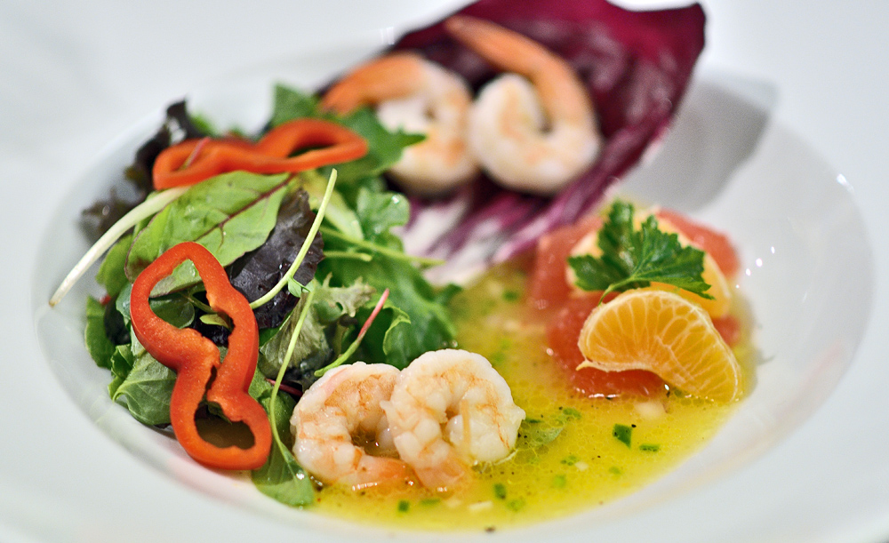 Garnelensalat mit Zitrusfrüchte-Vinaigrette