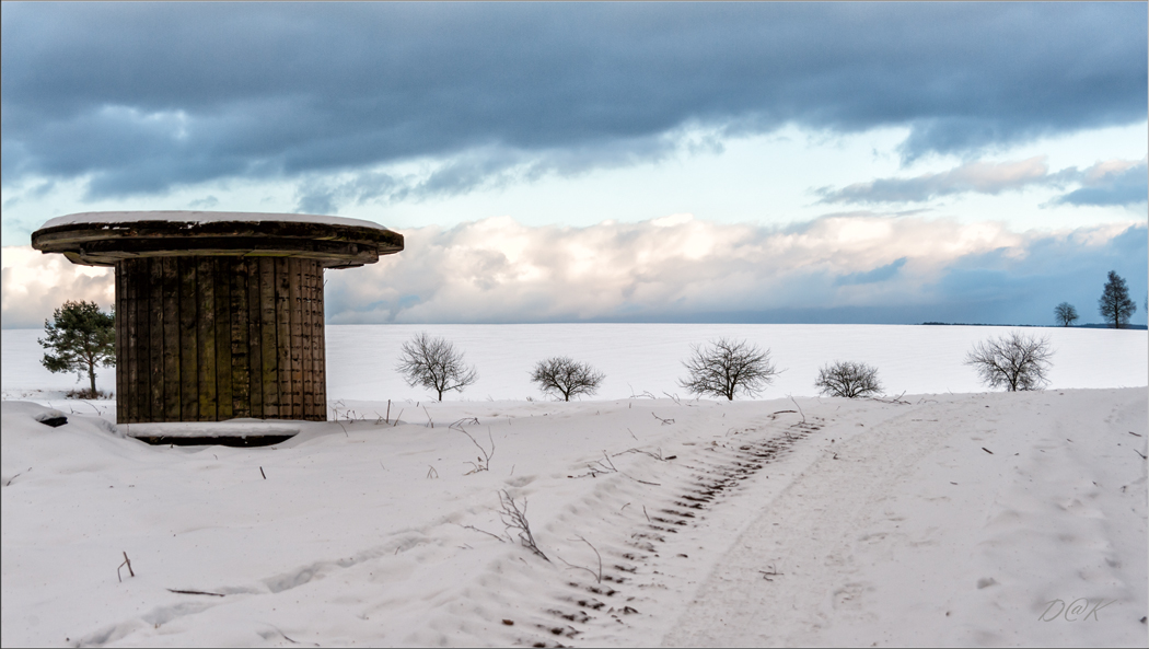 Garnspule im Schnee:)))