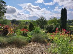 Garten bei schönem Wetter