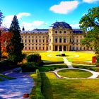 Garten der Residenz zu Würzburg im Herbst