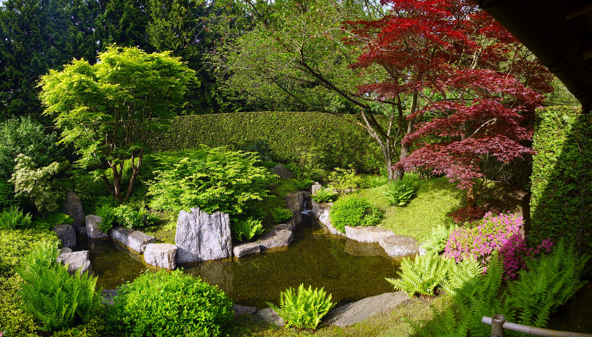 Garten des zusammenfließenden Wassers