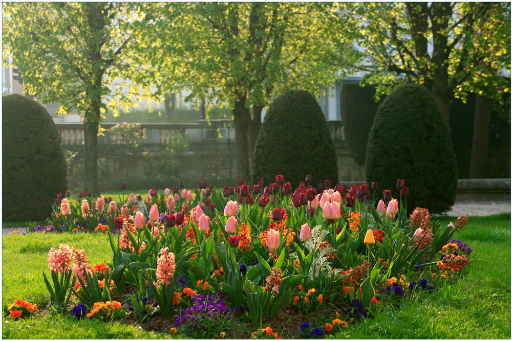 Gartenanlage bei der Kathedrale von Reims