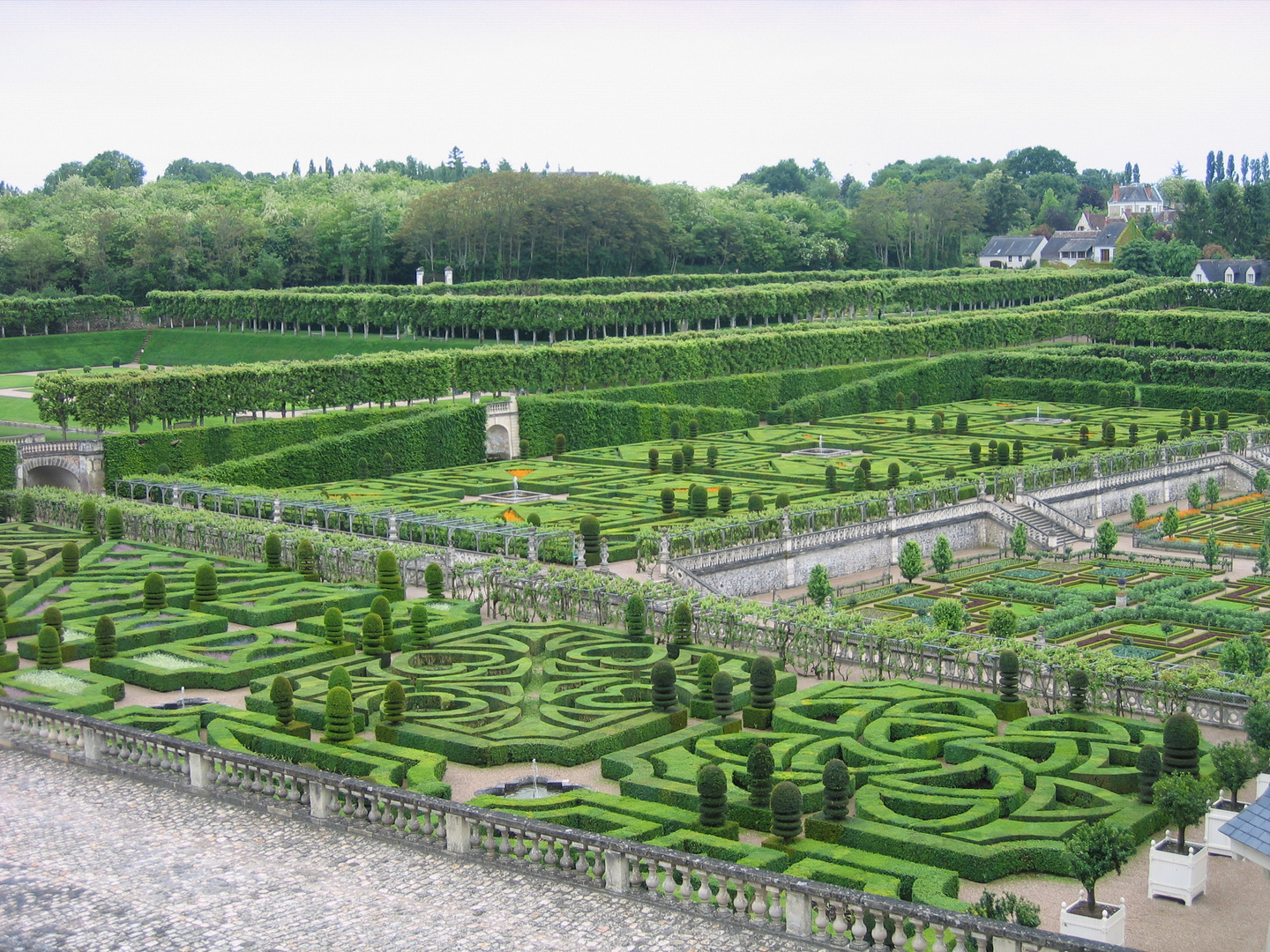 Gartenanlage bei einem der Lustschlösser an der Loire