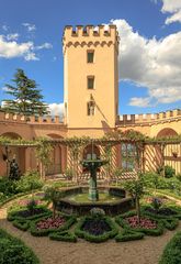 Gartenanlage der Burg Stolzenfels bei Koblenz