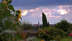 Gartenblick auf Mühlhausen