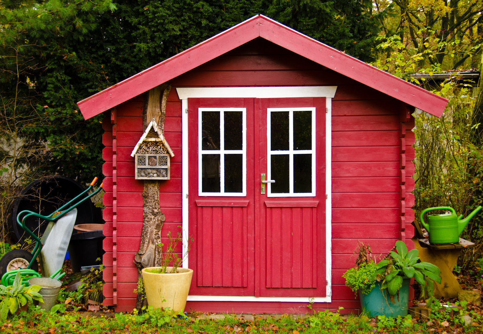 Gartenhäuschen Foto & Bild architektur, ländliche architektur, rot