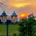 Gartenlampe am Abend