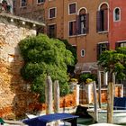 Gartenmauer eines Hausgartens am Canal Grande