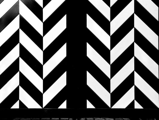 Gartentor mit Muster mit 3D Effekt