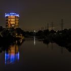 Gasometer - Blick über den Rhein-Herne-Kanal...