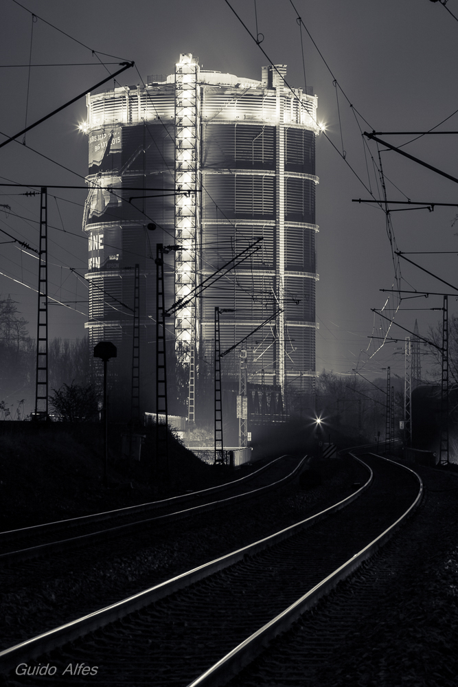 Gasometer B&W