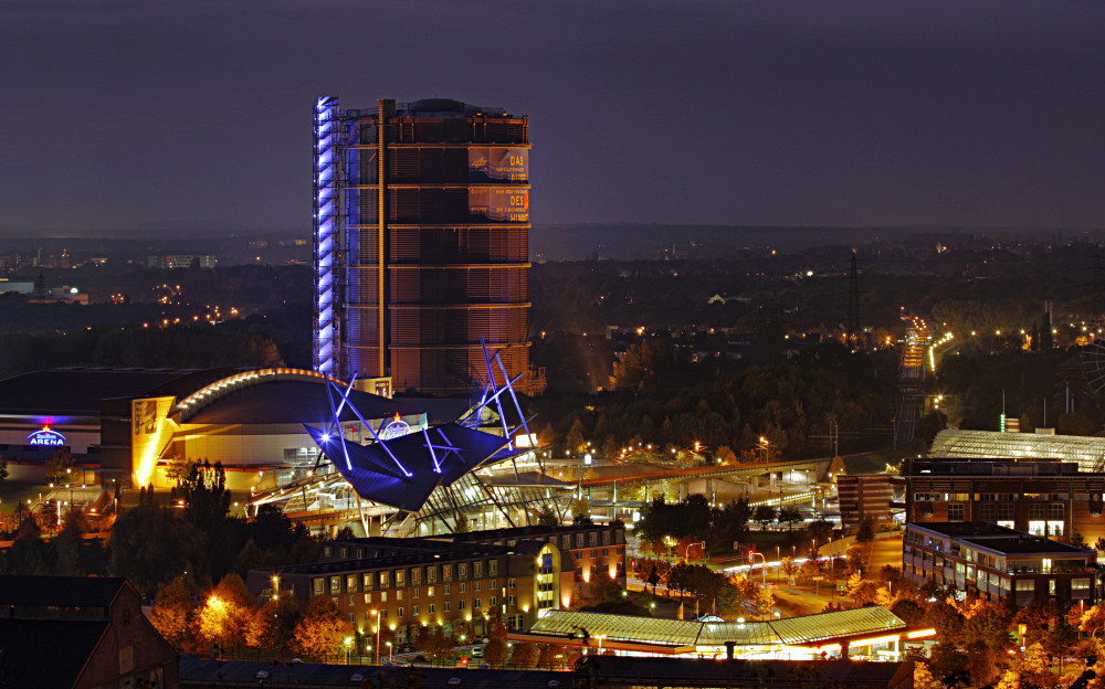 Gasometer Oberhausen Foto & Bild architektur, architektur bei nacht