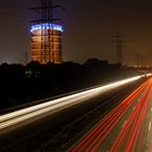 Gasometer Oberhausen am Rande der A42