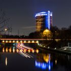 Gasometer Oberhausen bei Nacht