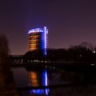 Gasometer Oberhausen bei Nacht