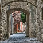 Gasse auf der Insel Rhodos