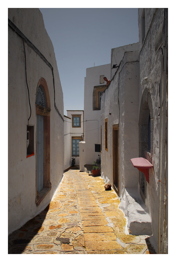 Gasse auf Patmos Stadt