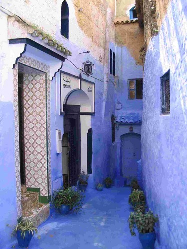 Gasse in Chefchaouen Rifgebirge