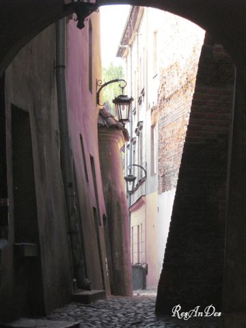 gasse in der jüdischen Altstadt von Lublin (PL)